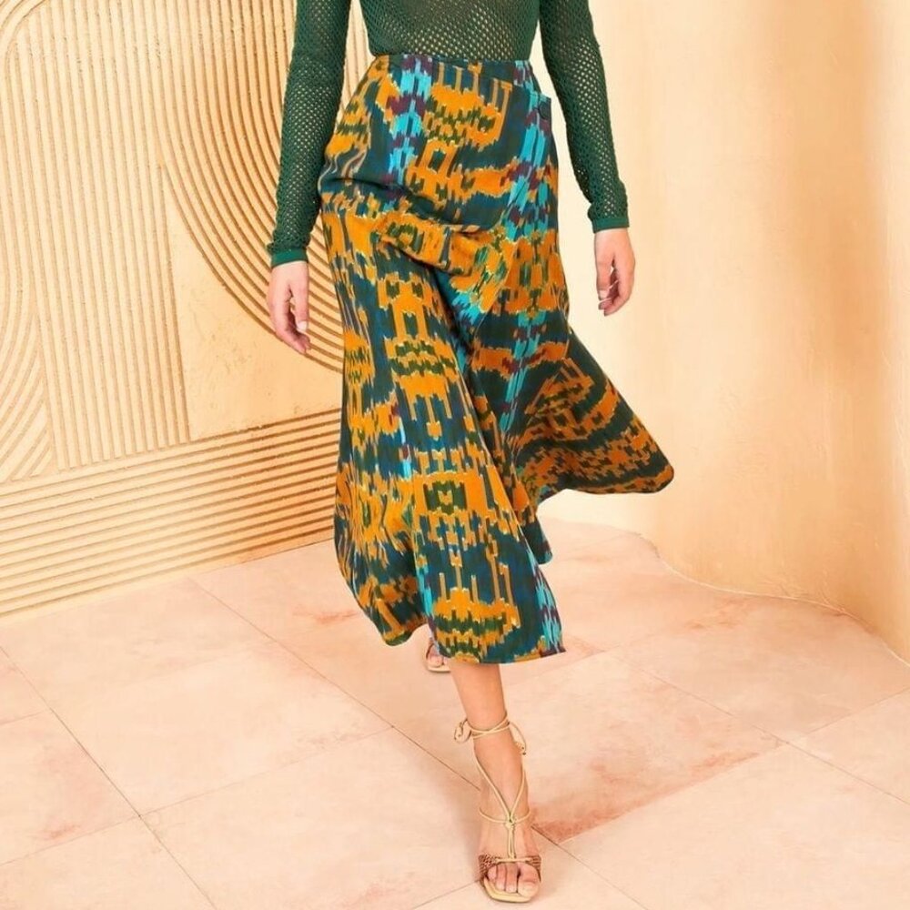 Ulla Johnson Multicolor Midi Skirt